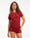 T-shirt côtelé rouge - Moodz.co