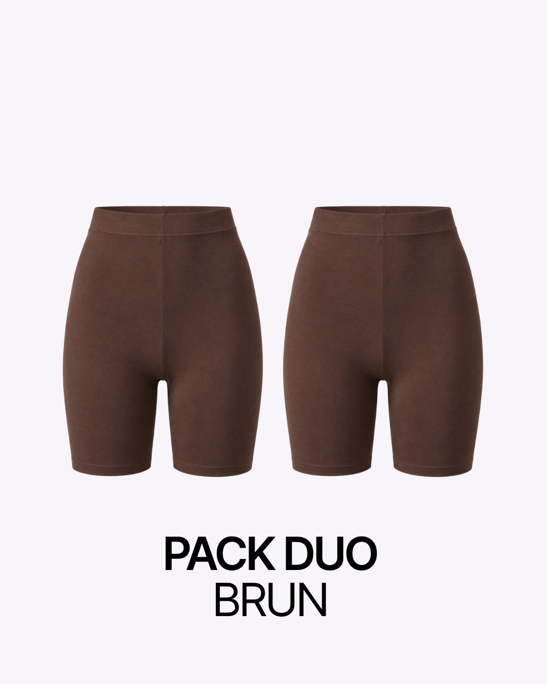 Pack Duo Shortys anti-frottements brun