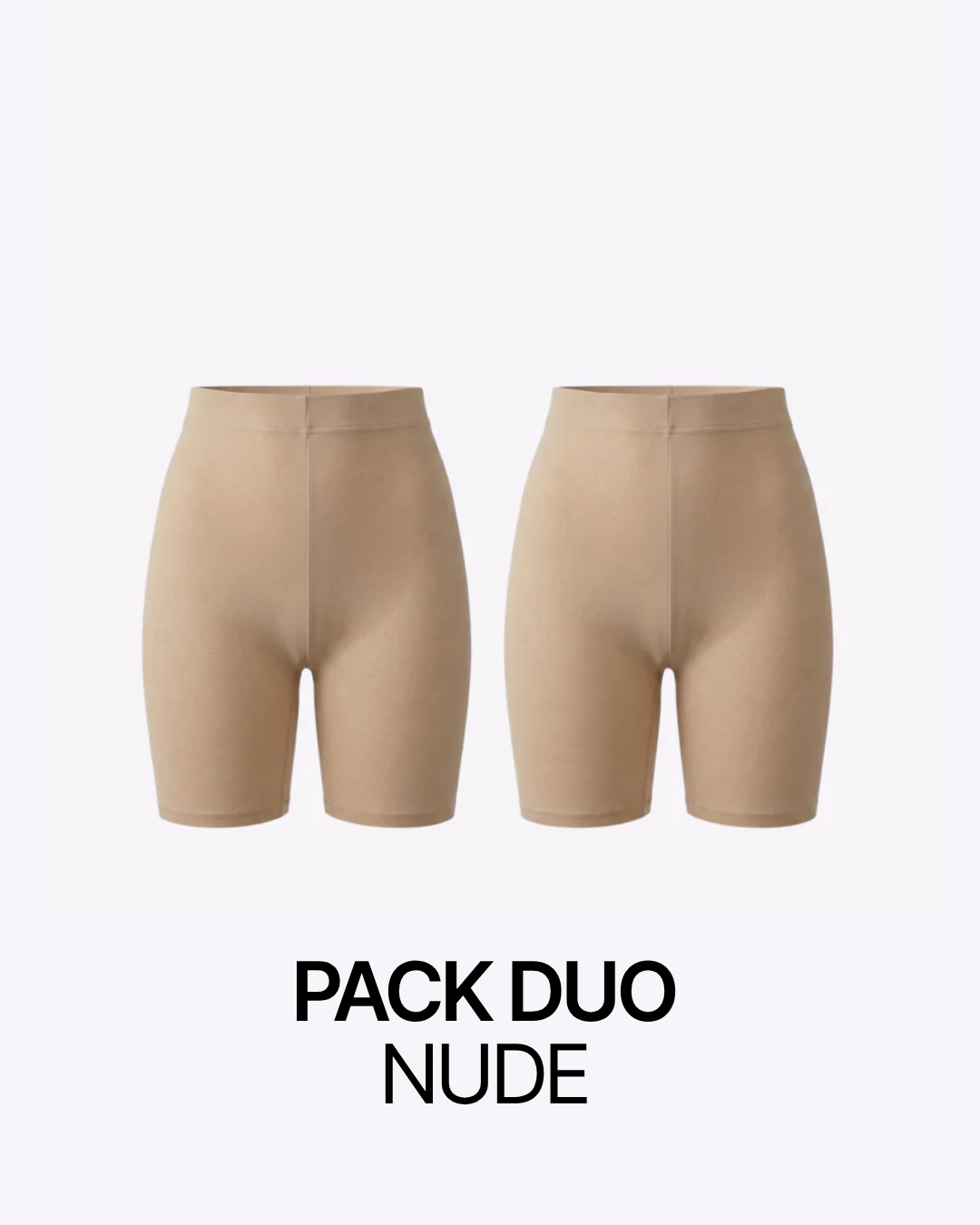Pack Duo Shortys anti-frottements nude