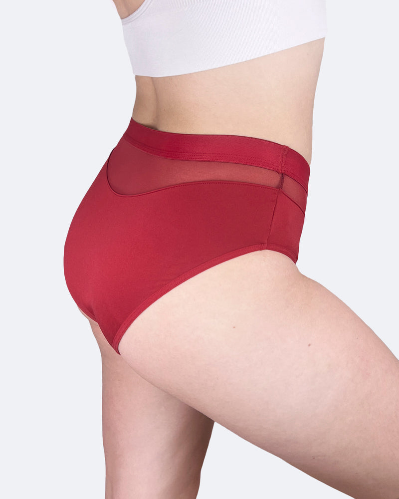 Culotte menstruelle vague cerise