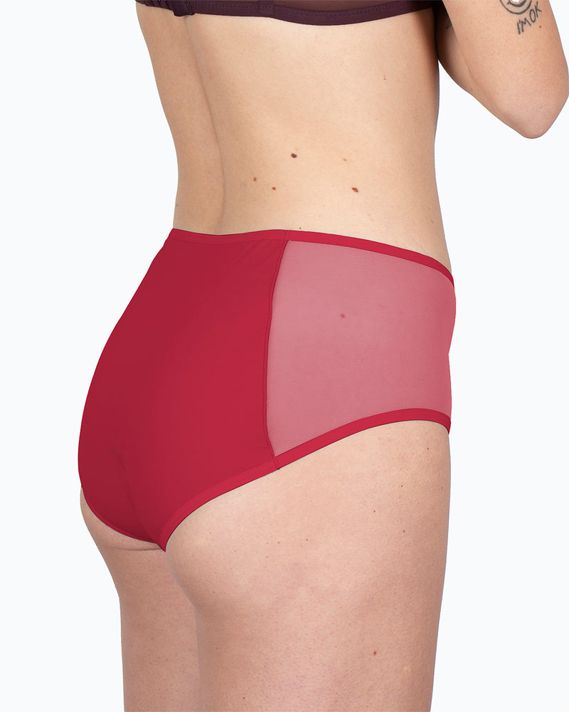 Shorty menstruel cerise