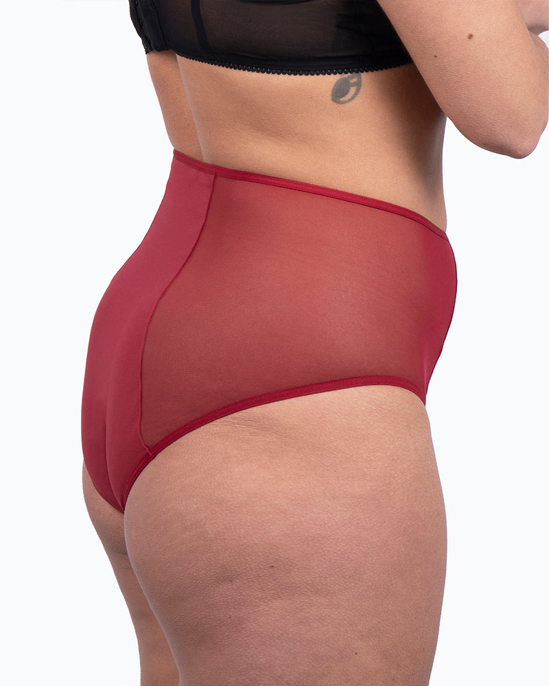 Taille haute menstruelle cerise