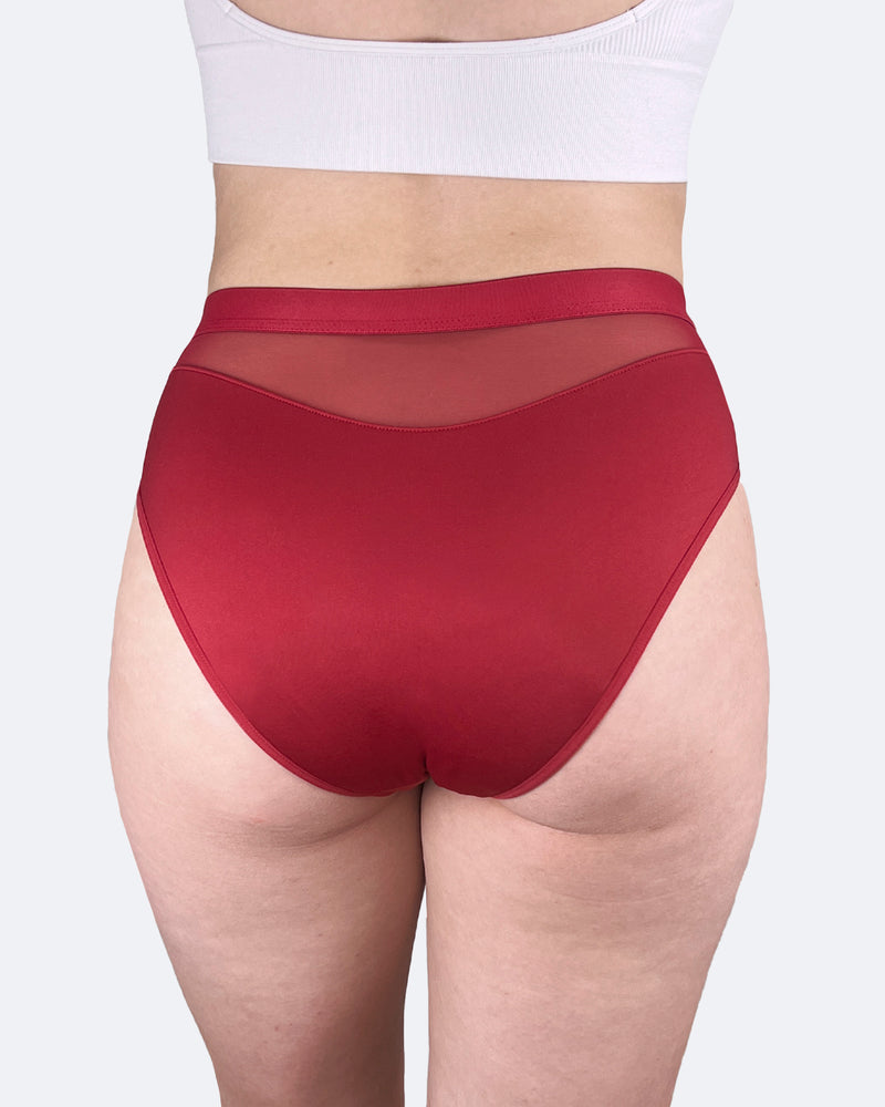 Culotte menstruelle vague cerise