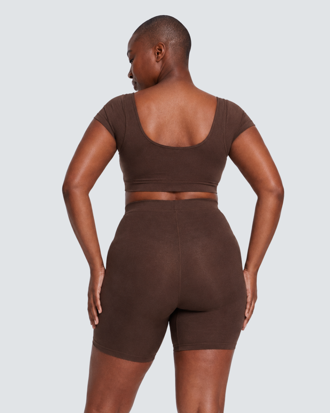 Shorty anti-frottements brun