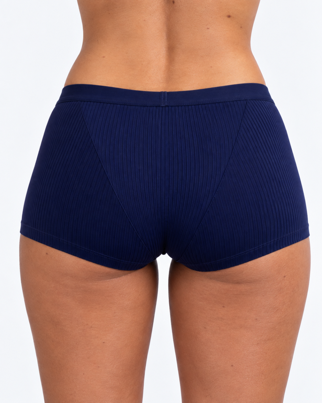 Boxer menstruel côtelé bleu nuit