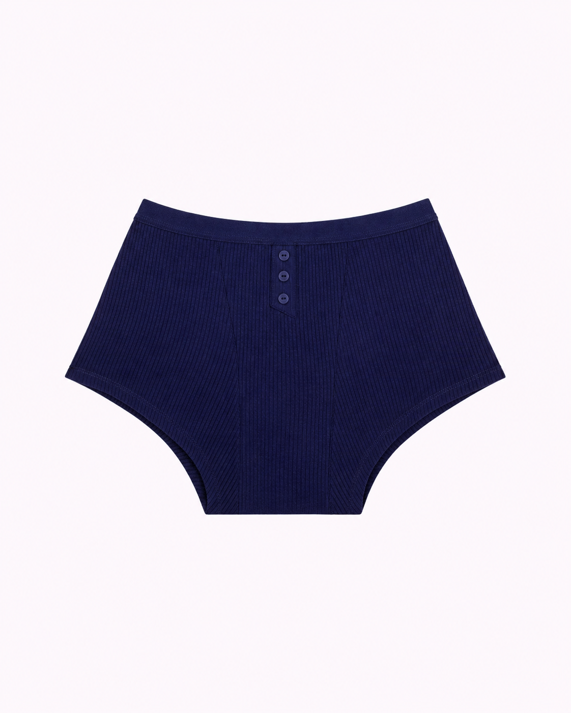 Boxer menstruel côtelé bleu nuit