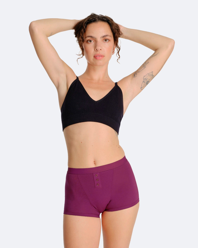 Boxer menstruel bordeaux - Moodz.co