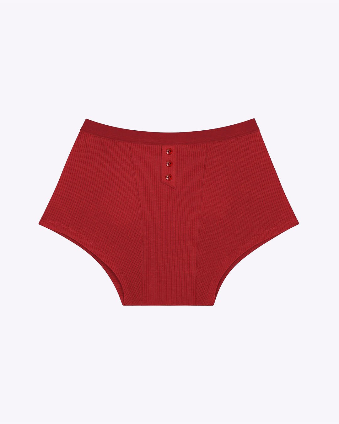 Boxer menstruel côtelé rouge - Moodz.co