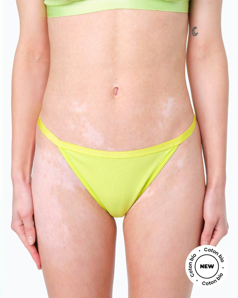 Culotte menstruelle citron en dentelle pour flux lger Culotte menstruelle citron en dentelle pour flux lger