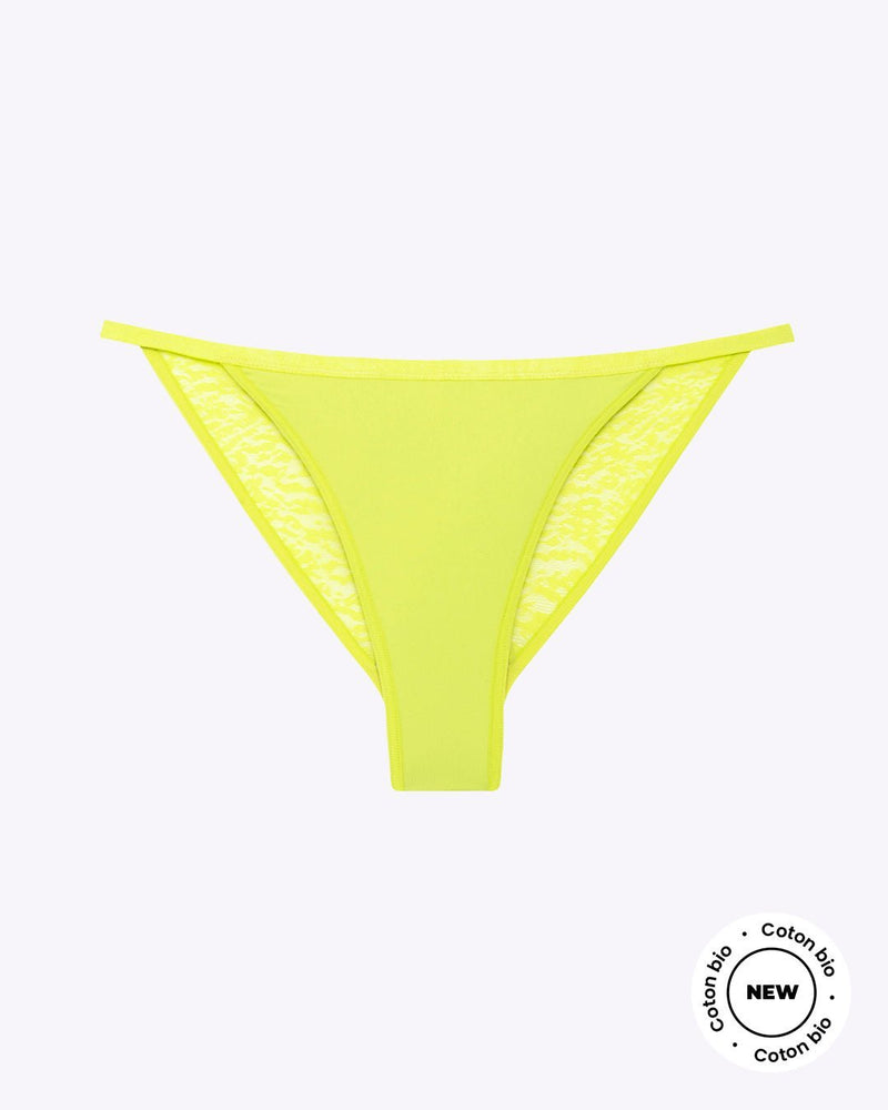 Culotte menstruelle ficelle citron - Moodz.co