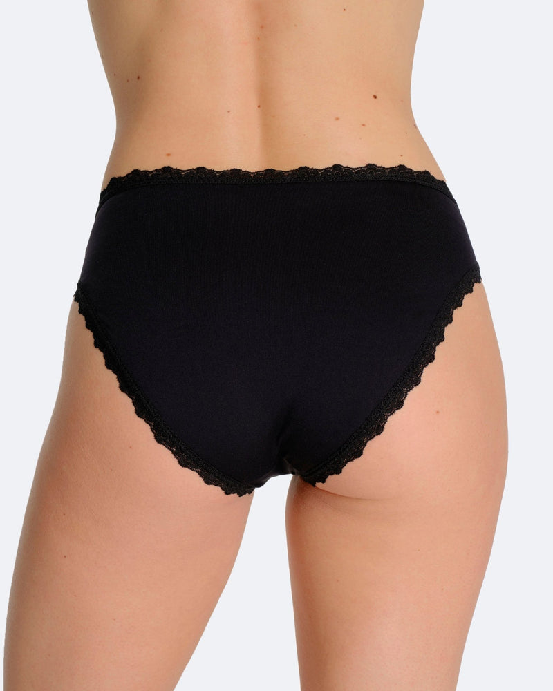 Culotte menstruelle noire en dentelle - Moodz.co