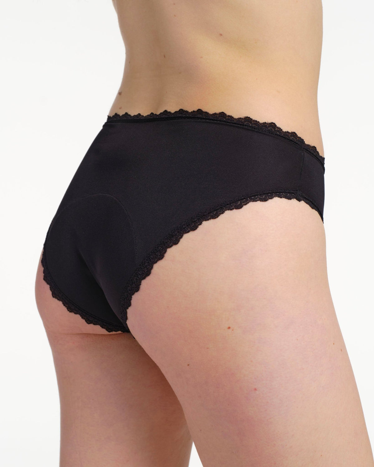Culotte menstruelle noire en dentelle - Moodz.co