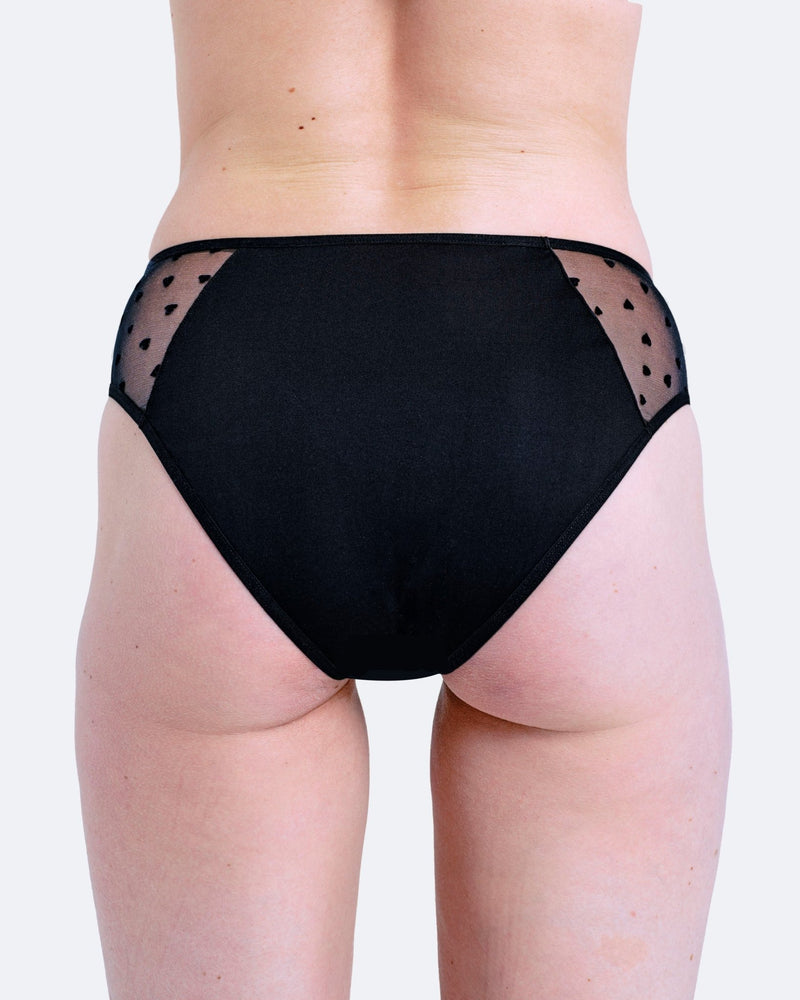 Culotte menstruelle tulle coeur - Moodz.co