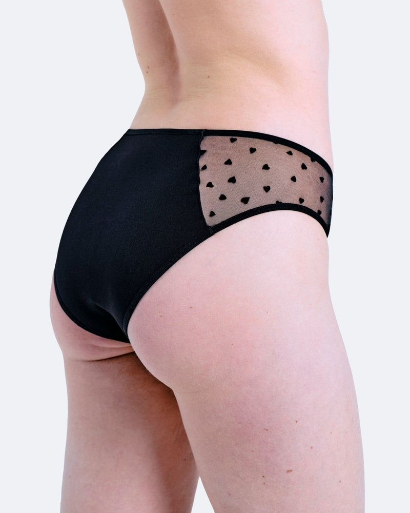Culotte menstruelle tulle coeur - Moodz.co