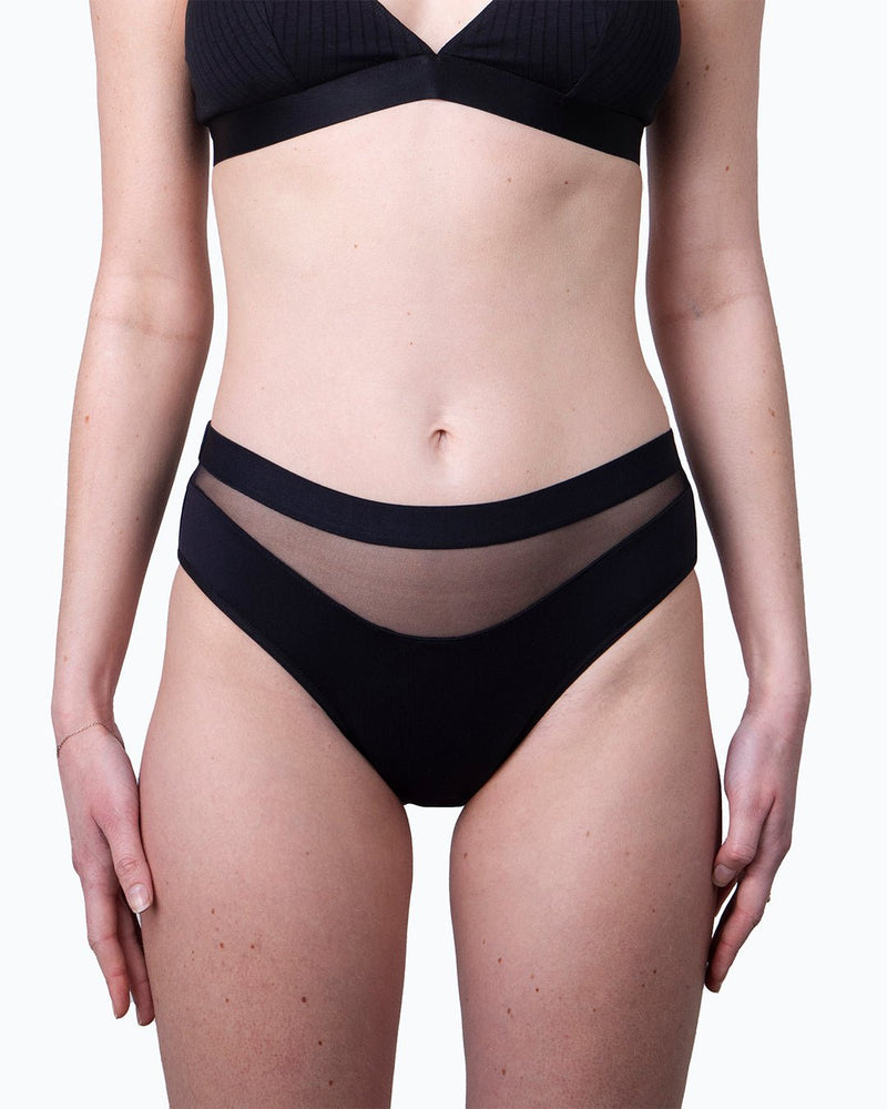 Culotte menstruelle vague noire - Moodz.co