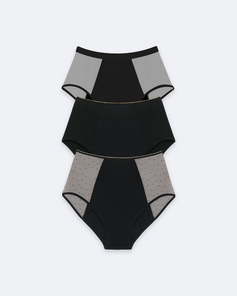 Pack menstruel trio taille haute - Moodz.co