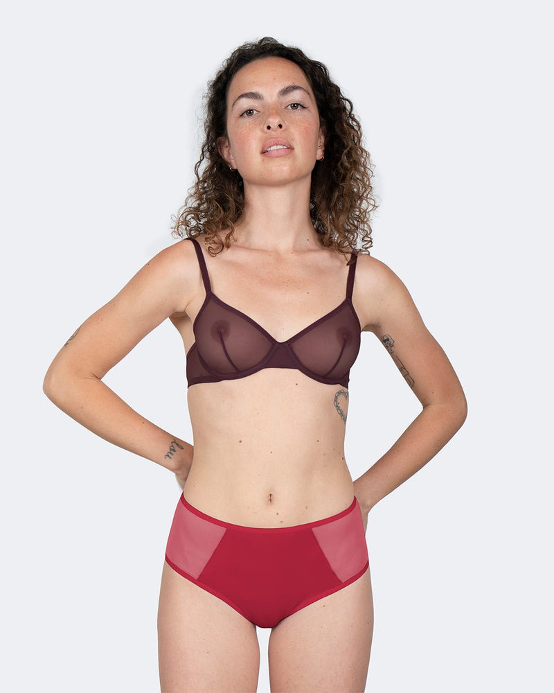 Shorty menstruel cerise - Moodz.co