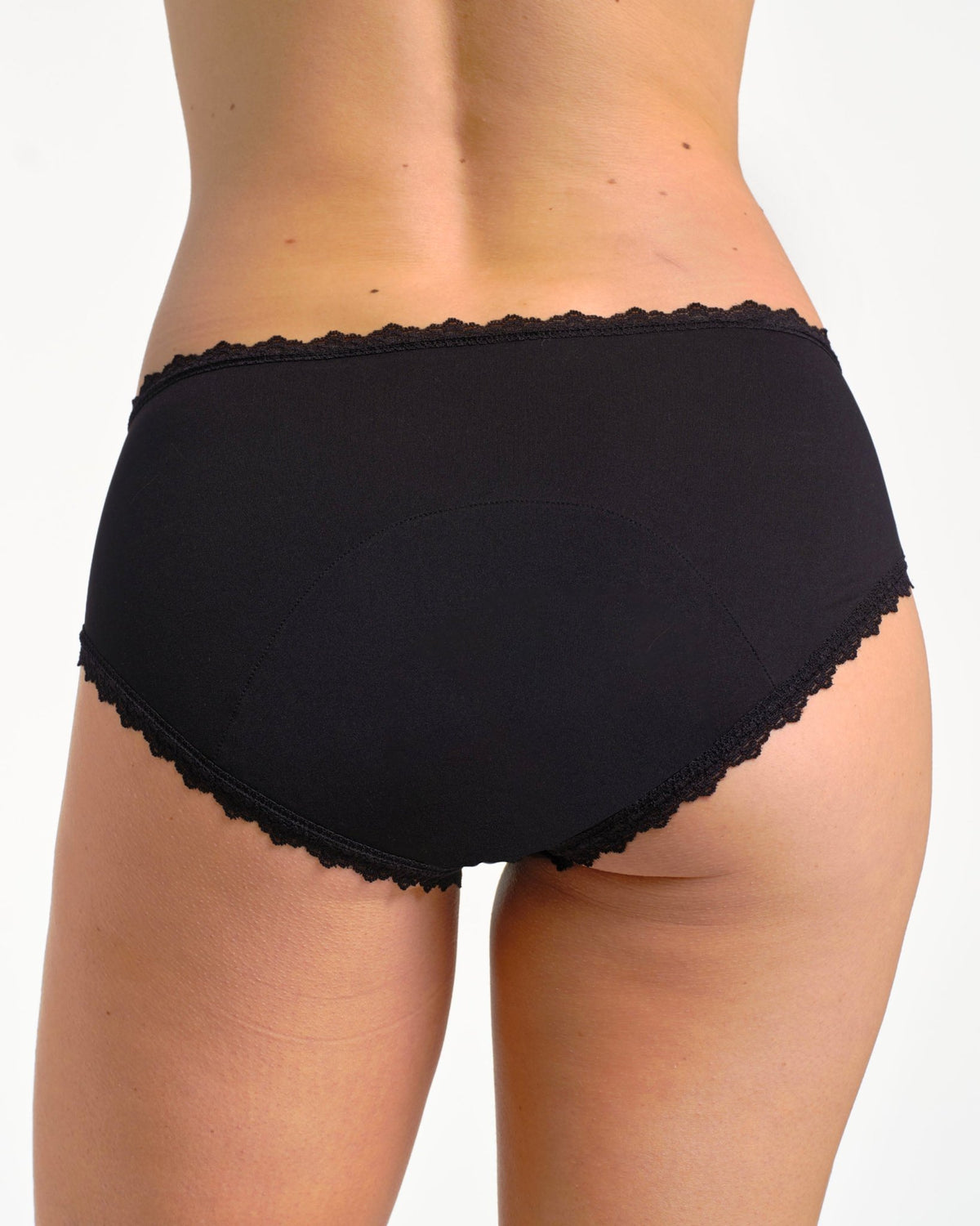 Shorty menstruel noir en dentelle - Moodz.co