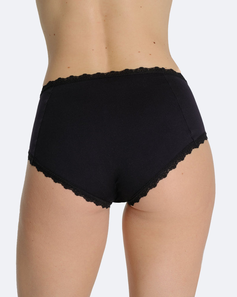 Shorty menstruel noir en dentelle - Moodz.co