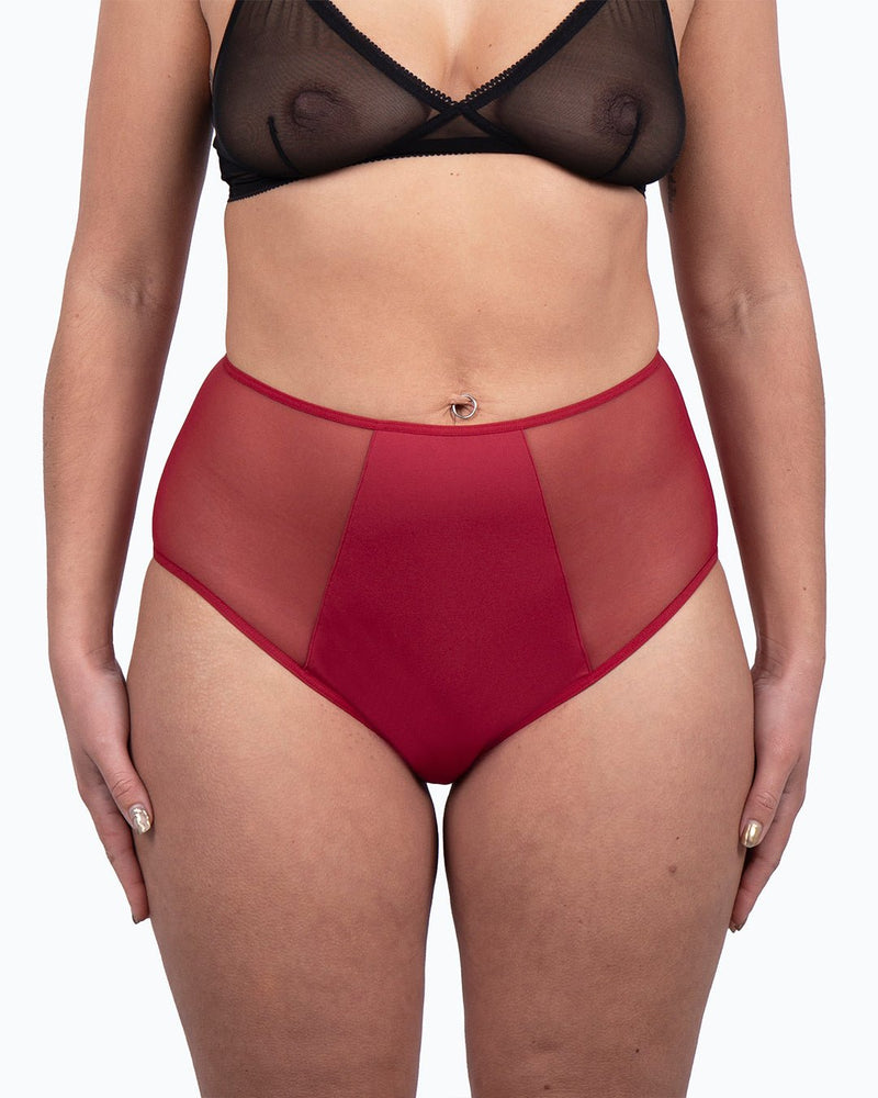 Taille haute menstruelle cerise - Moodz.co