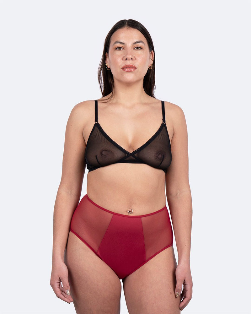 Taille haute menstruelle cerise - Moodz.co