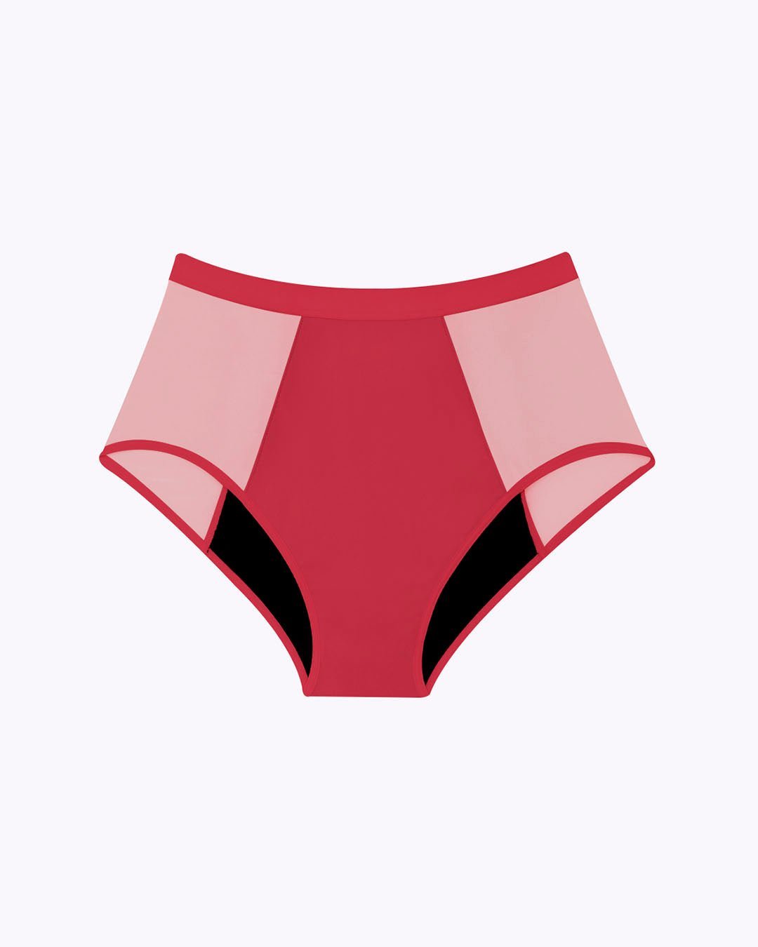 Taille haute menstruelle tulle cerise - Moodz.co