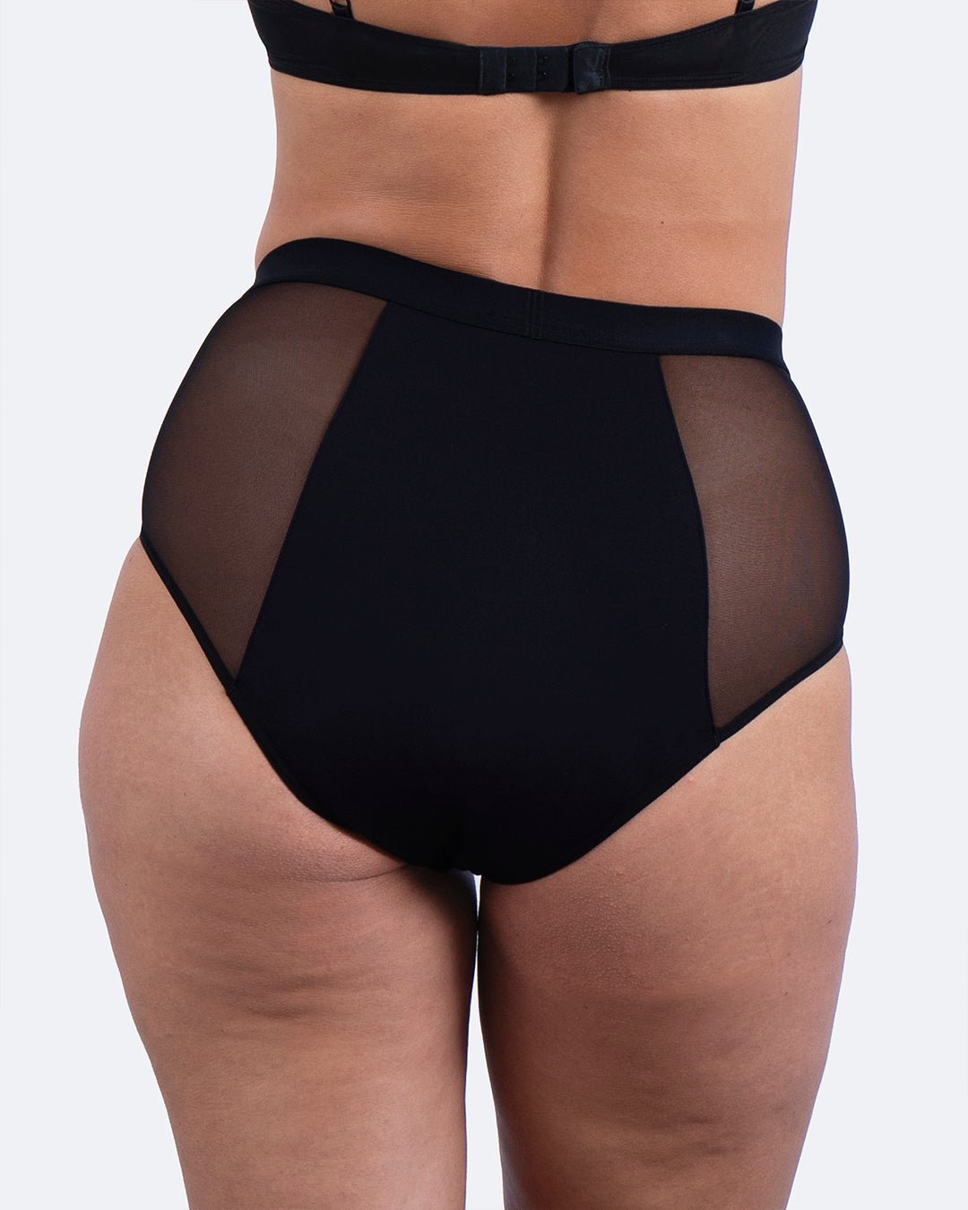 Taille haute menstruelle tulle noire - Moodz.co