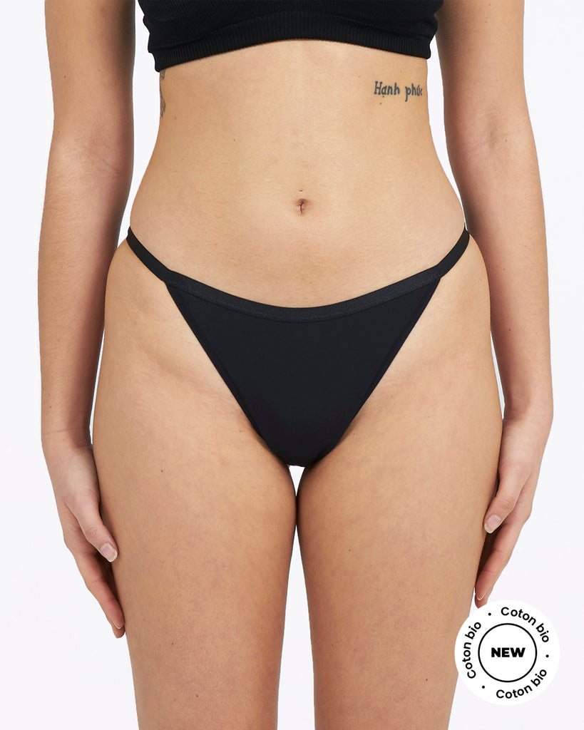 Culotte menstruelle ficelle noire