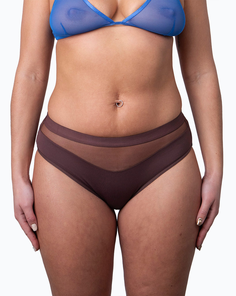 Culotte menstruelle vague chocolat