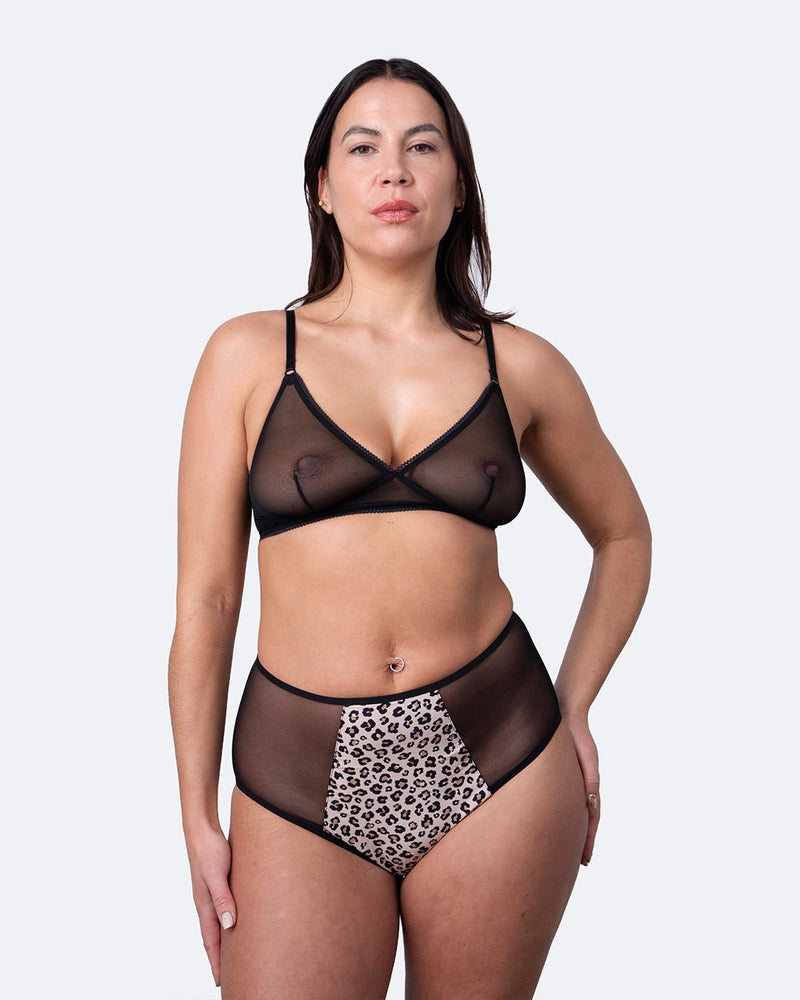 Taille haute menstruelle léopard - Moodz.co