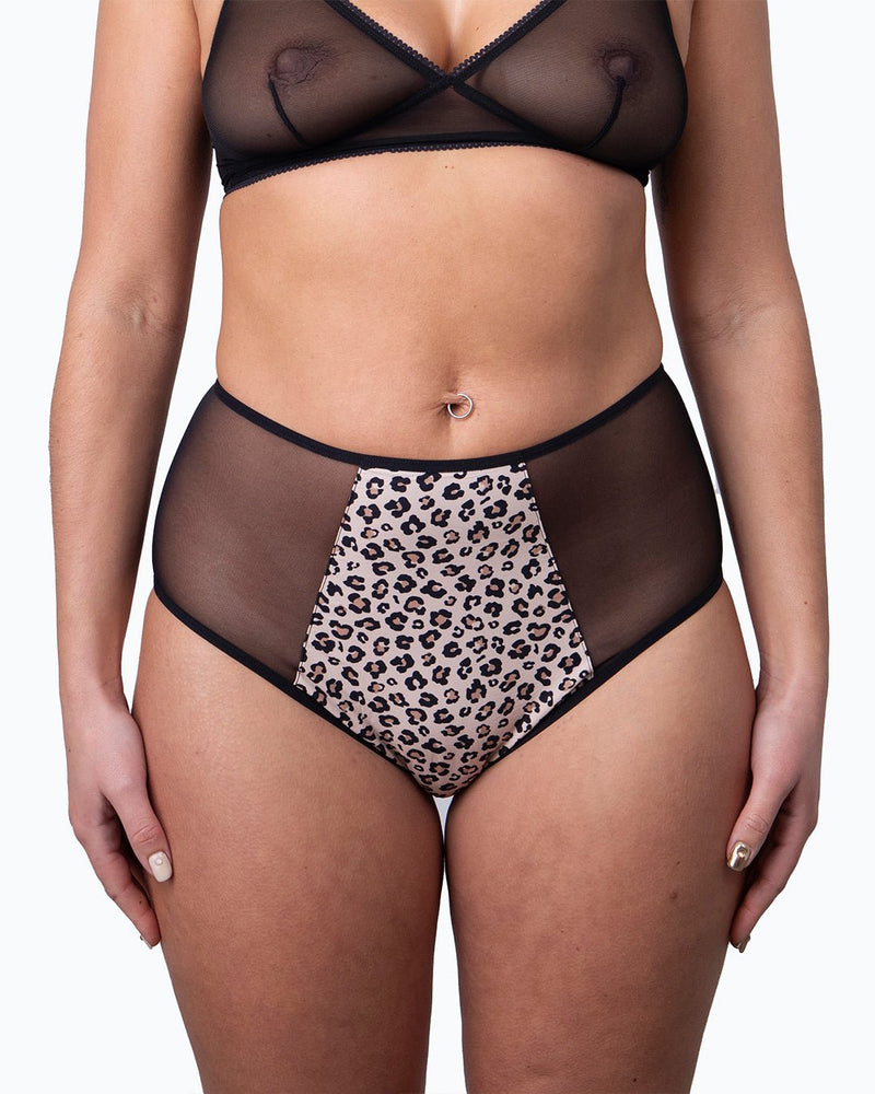 Taille haute menstruelle léopard - Moodz.co